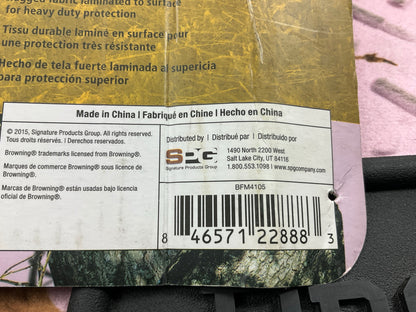 Browning BFM4105 PINK Camo Truck SUV Rubber Front Floor Mats 30.5''x20'' 2-Pc Set