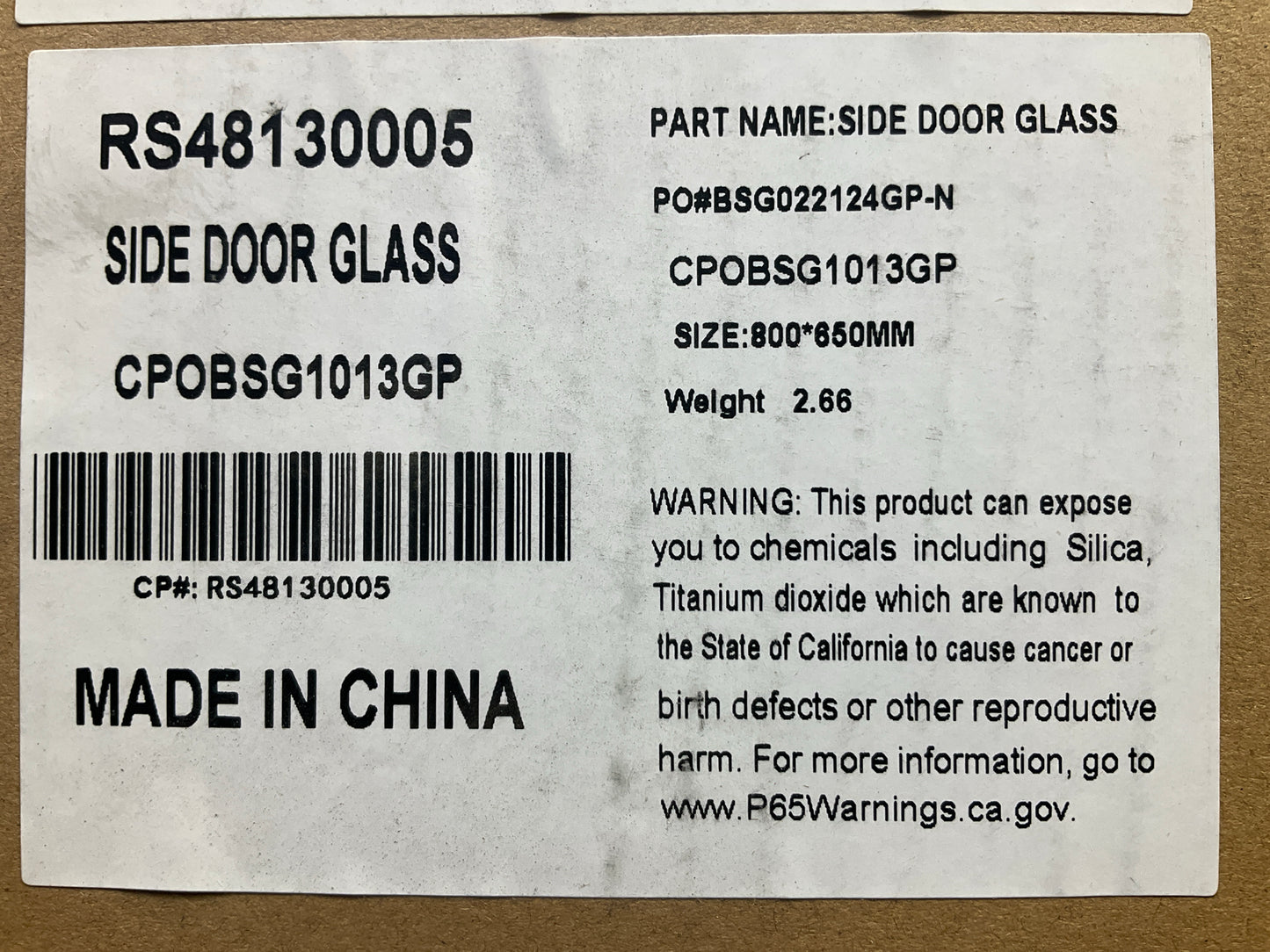 Rear Right Passenger Door Window Glass For 2007-2013 Suzuki SX4 HATCHBACK