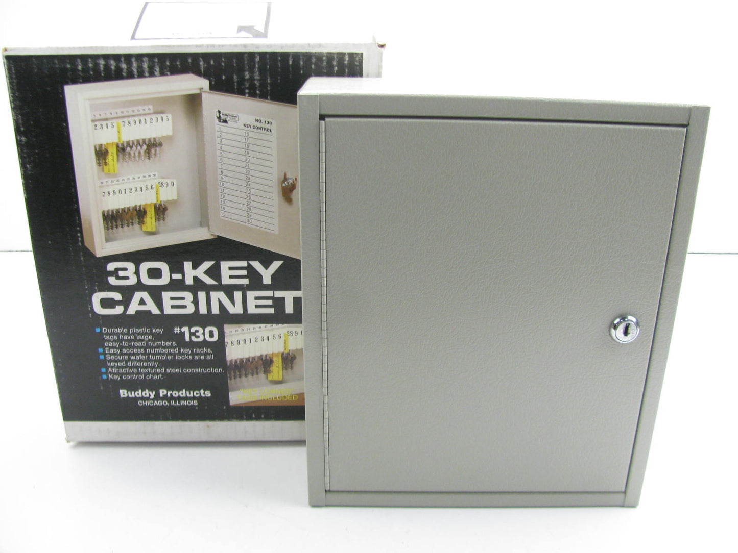 NEW- Buddy Keybox Wall Hanging Locking Key Box W/ Keys 3'' X 12'' X 10''