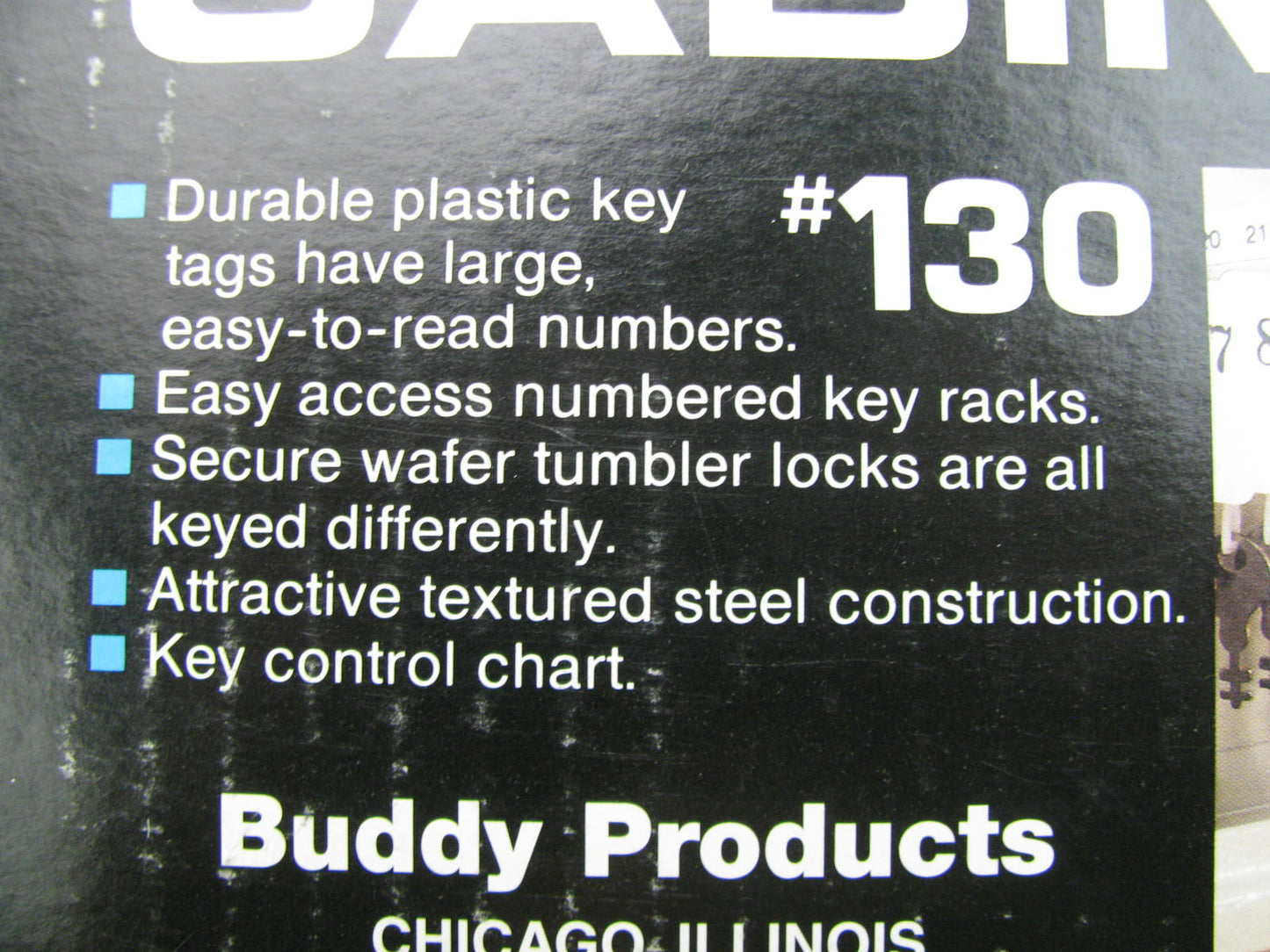 NEW- Buddy Keybox Wall Hanging Locking Key Box W/ Keys 3'' X 12'' X 10''