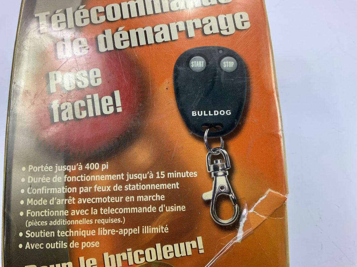 Bulldog Security RS82 Remote Vehicle Starter System Kit Black 1-Button Remote
