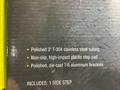 Bully AS500S UNIVERSAL Adjustable Truck Side Step Polished T304 Stainless Steel