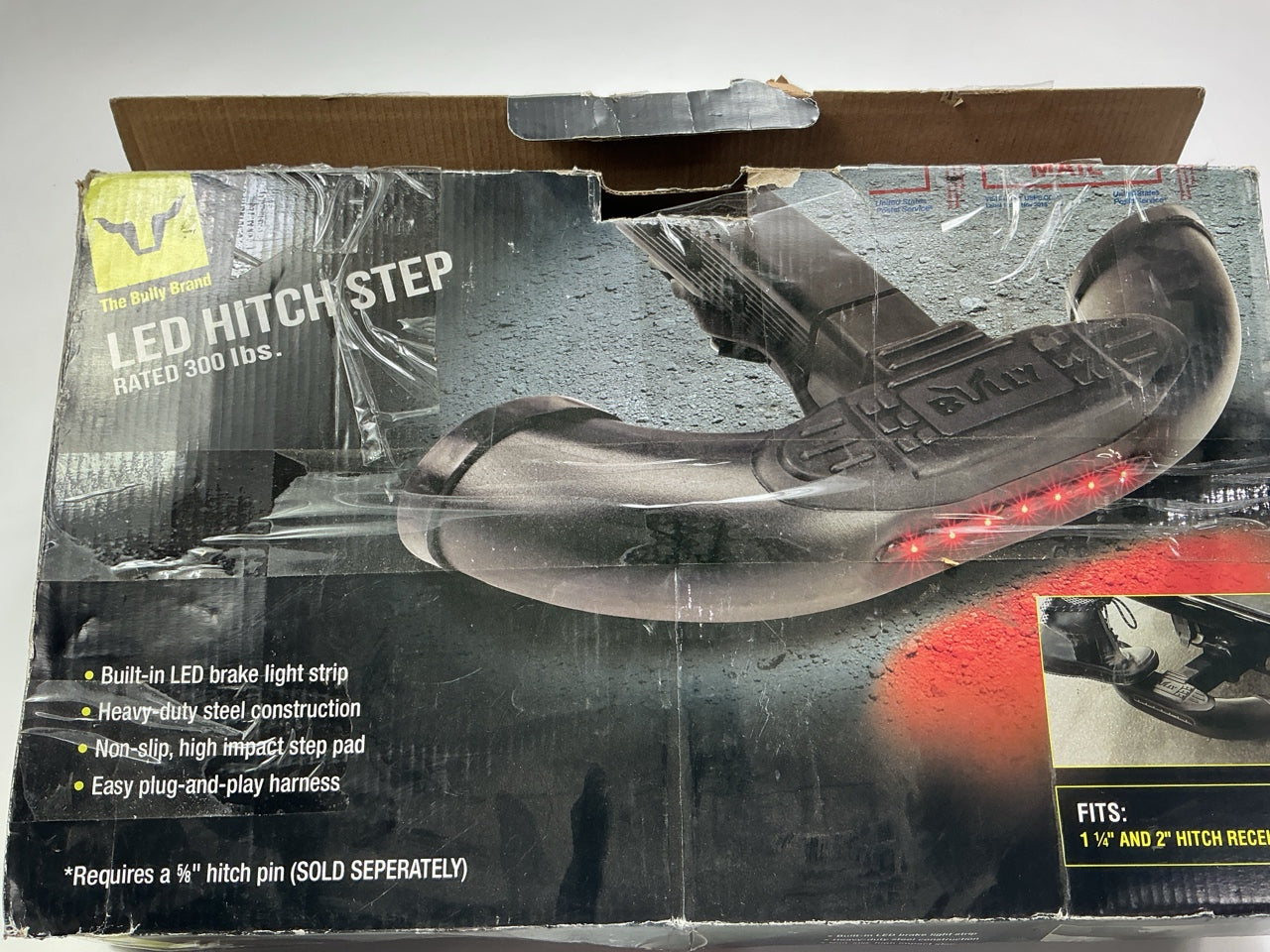 OPEN BOX Bully BBS1104L Black Bull Universal LED Brake Light Hitch (1.25'' Or 2'')