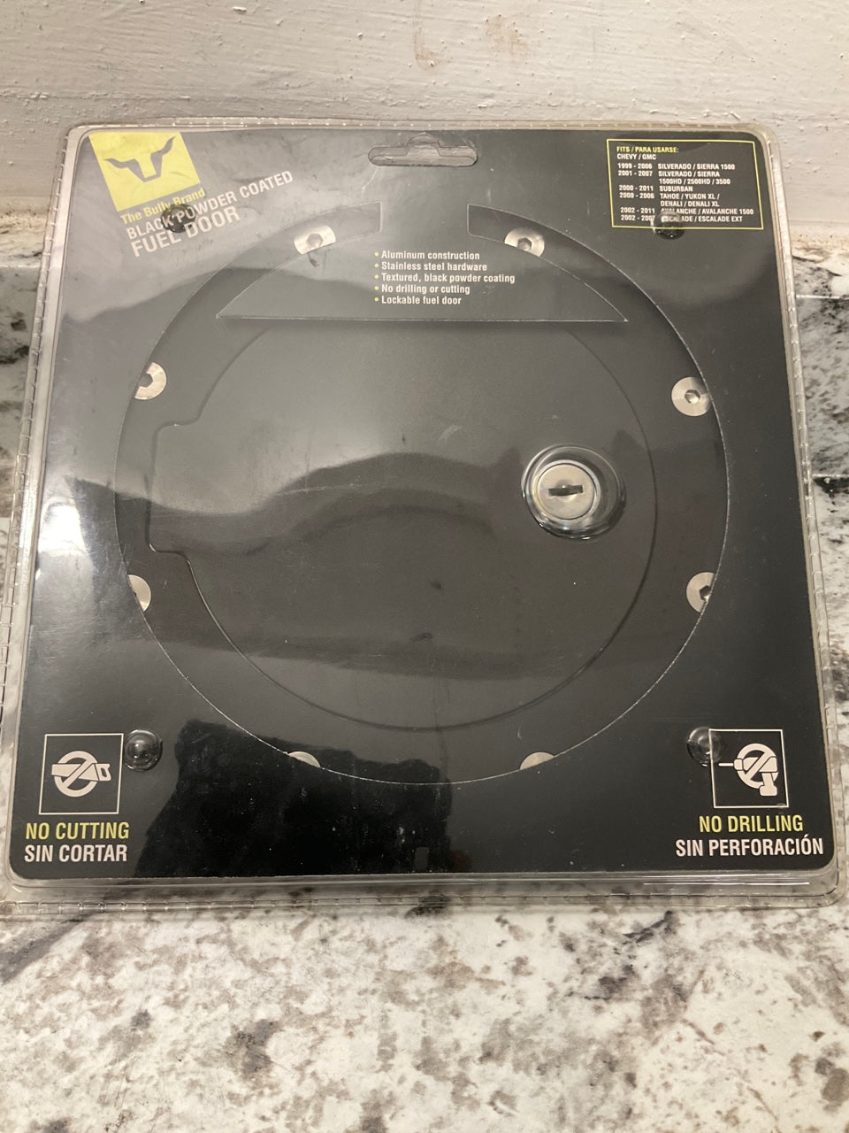 Bully BBS-1212CK Black Locking Fuel Filler Door Cover With Lock