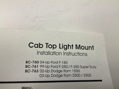 BULLY Auxiliary 3rd Brake Light Lamp Roof Mount Bracket For 2002-Up Dodge Ram