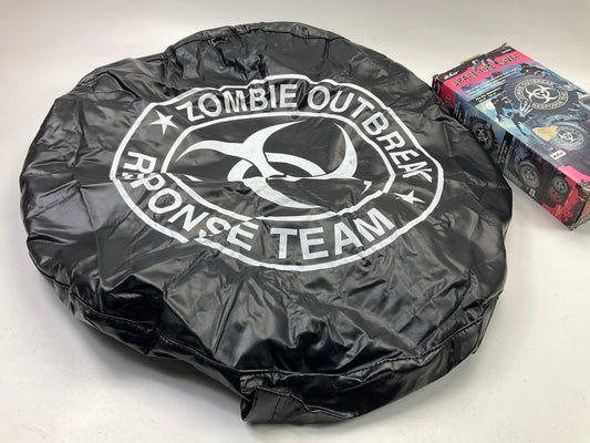 Bully SMALL 26.5'' - 29.5'' White Zombie Black Spare Tire Cover Protector For Jeep