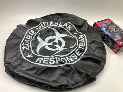 Bully LARGE 29.5'' - 32.5'' White Zombie Black Spare Tire Cover Protector For Jeep