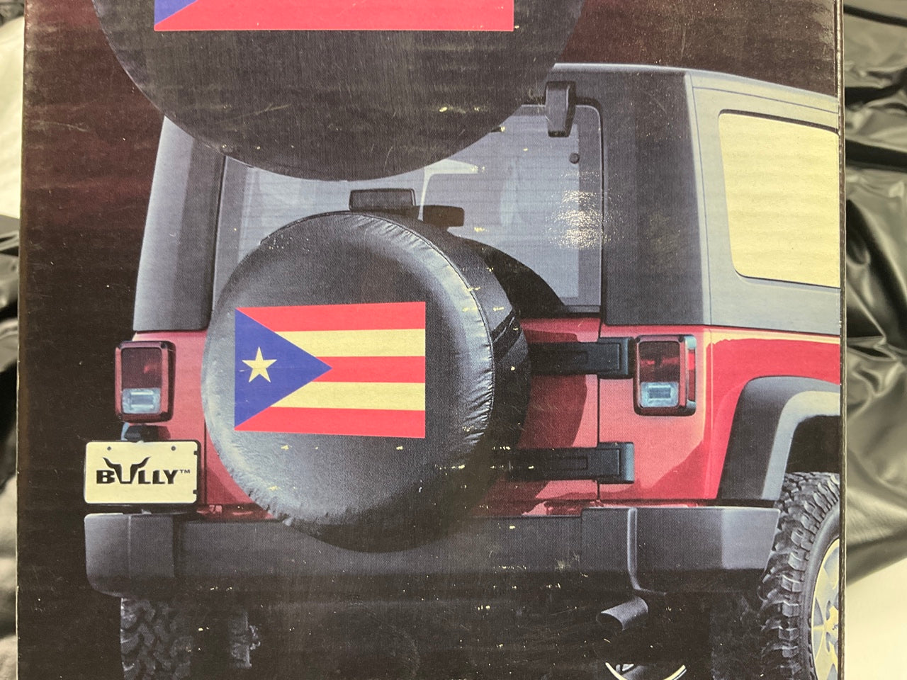 Bully CM10 ''PUERTO RICO'' One Star Flag Spare Wheel Cover For Jeep 26.5-32.5''