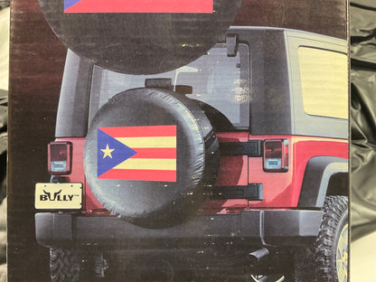 Bully CM10 ''PUERTO RICO'' One Star Flag Spare Wheel Cover For Jeep 26.5-32.5''