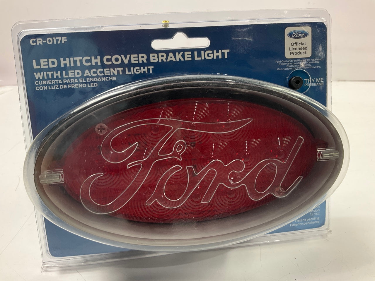 Bully CR-017F Licensed Ford Lighted Oval LED Hitch Cover Brake Light ''FORD''