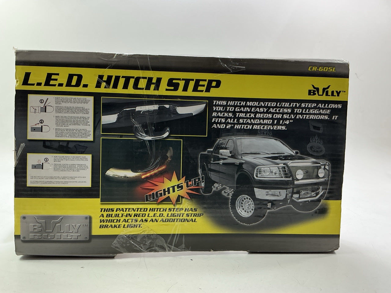NEW - OPEN BOX - Bully Chrome Heavy-Duty Truck SUV LED Brake Light Hitch Step