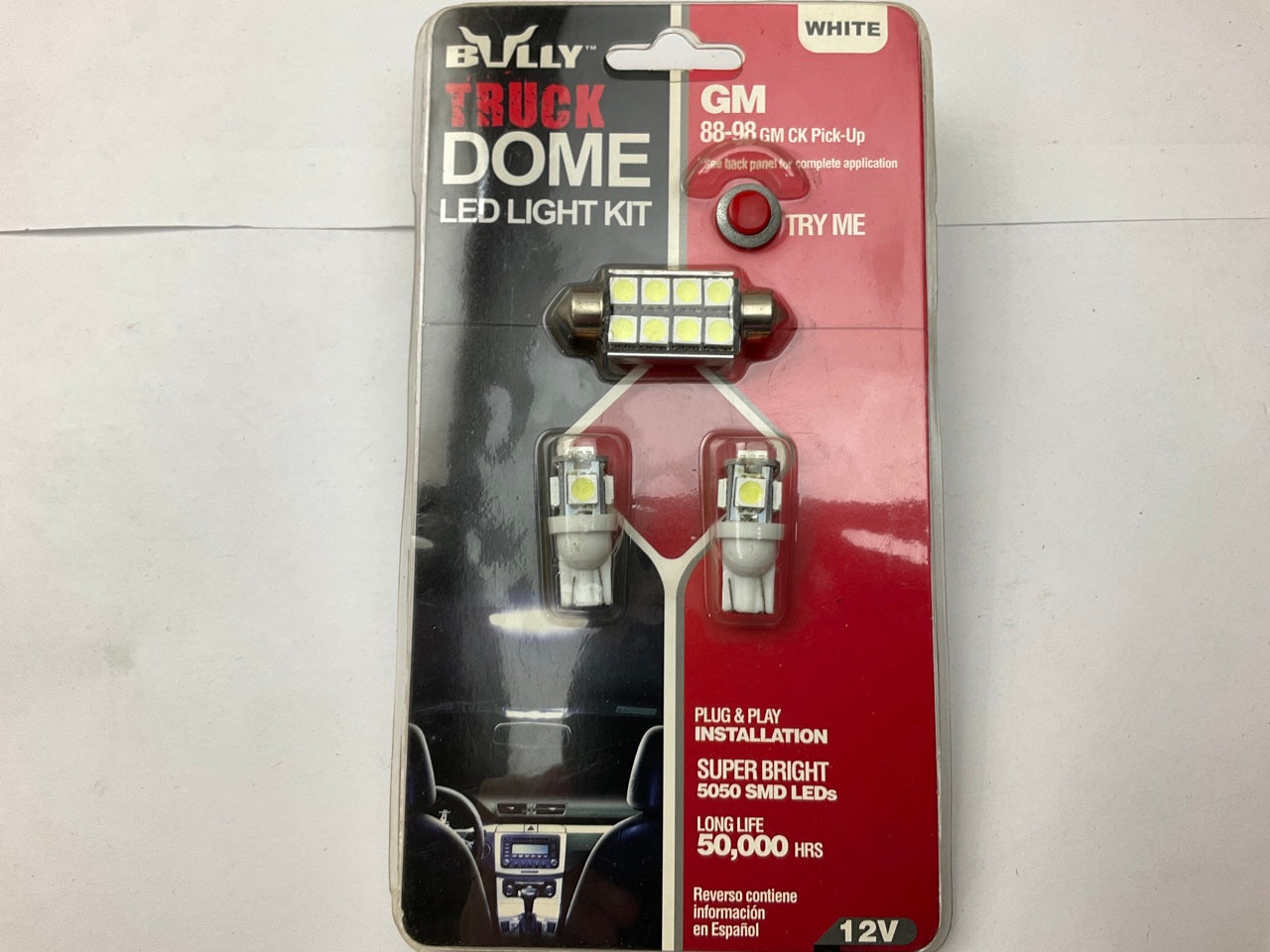 Bully ILT-104 Clear White LED Dome Light Bulb Kit For 1988-1998 GM CK Pickup
