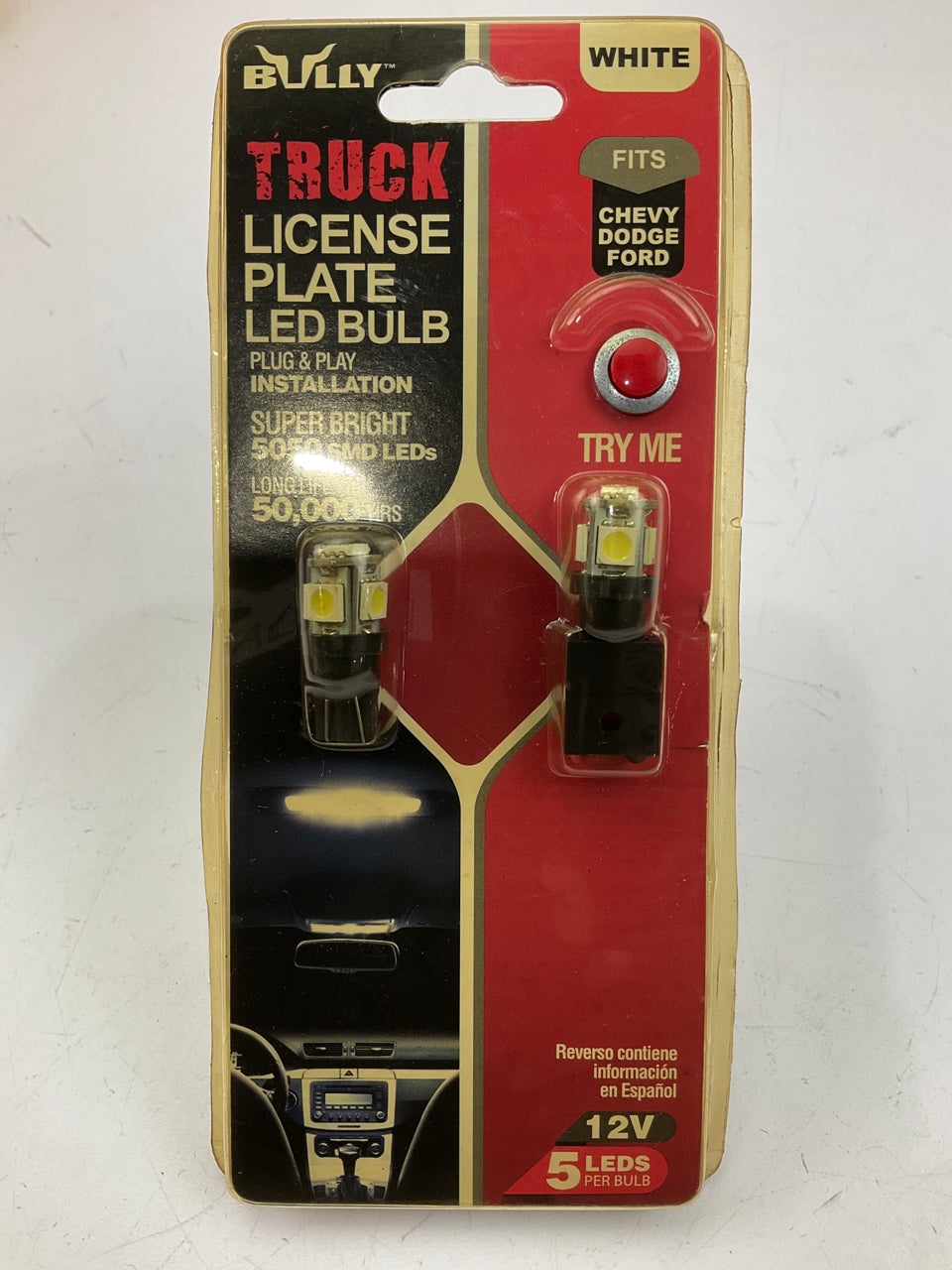 Bully ILT-194W-5 LED Truck License Plate Lamp Light Bulbs - PAIR