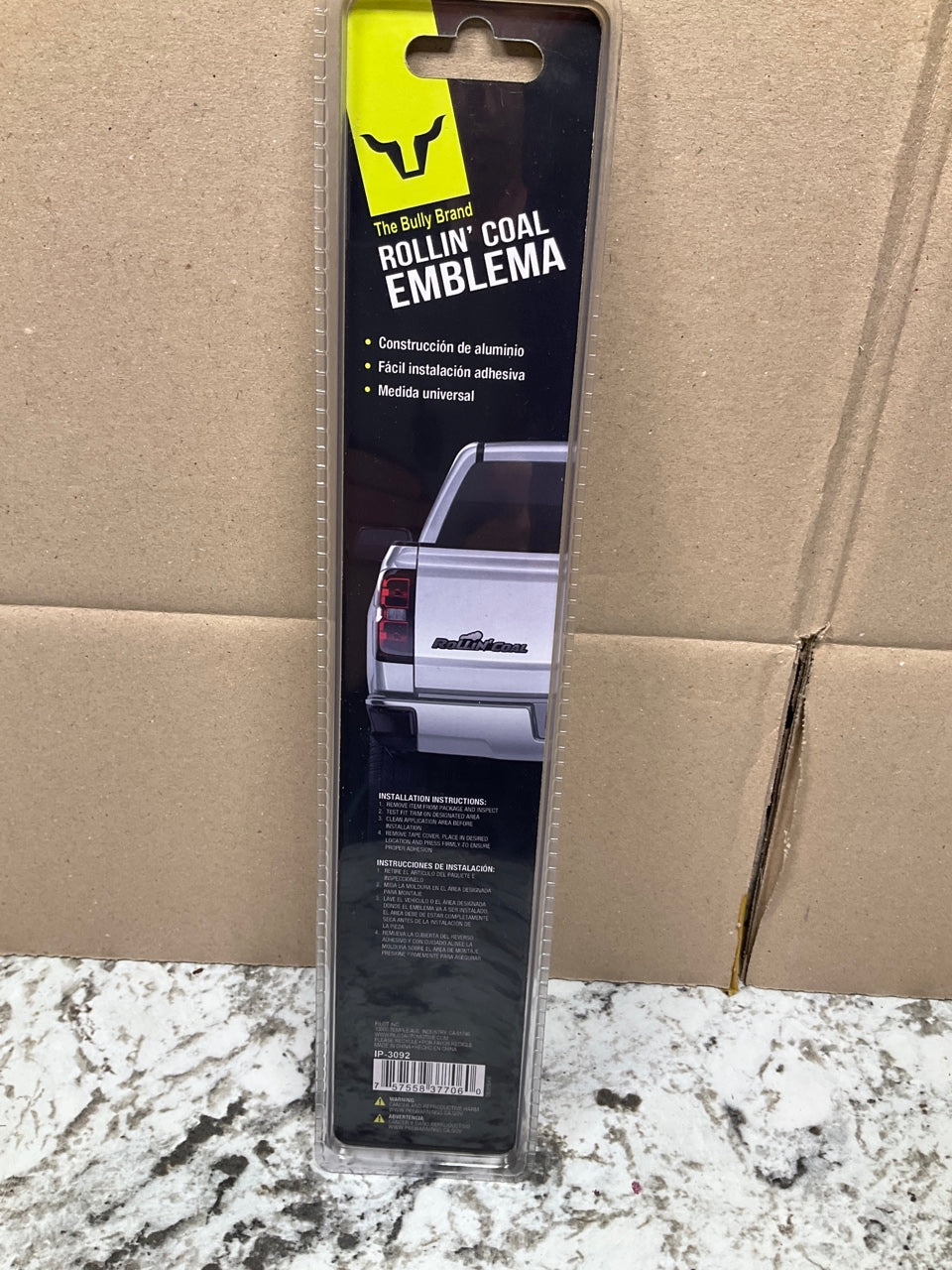 Bully IP3092 ''Rollin' Coal'' 3D Peel & Stick Truck Emblem  ROLLING COAL