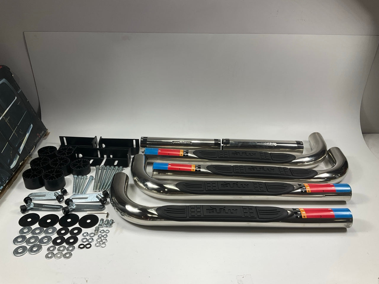 MISSING HARDWARE - Bully 3'' Round Adjustable Nerf Bars Steps 99-13 Silverado