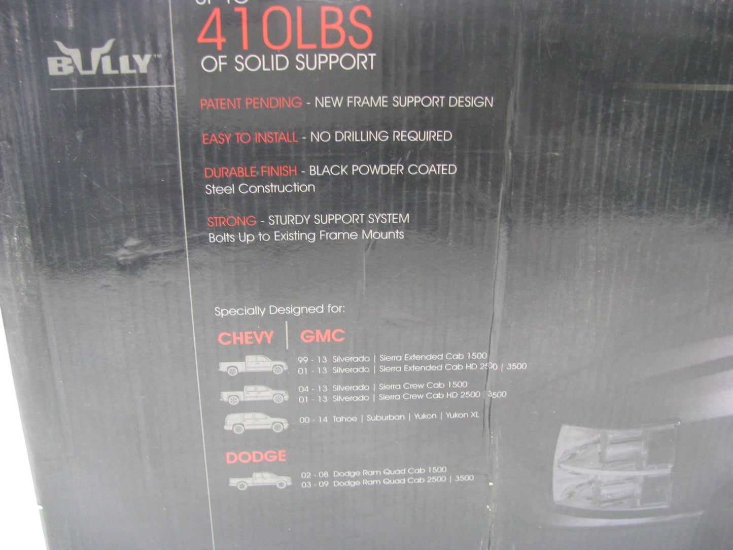 Bully NB-XTRB Black Steel Nerf Bars Running Step Boards 99-13 Silverado Sierra