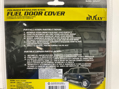 Bully SDG-102P - Polished Gas Cap Fuel Door Cover - Attaches To OEM Fuel Door