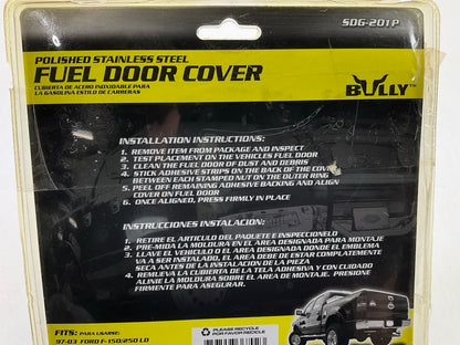 Bully SDG201 Polished Stainless Steel Fuel Filler Door Cover - Stick-On