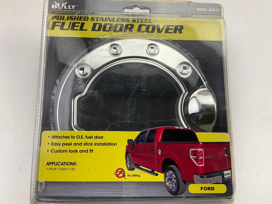 Bully SDG-203 Polished Stainless Steel Fuel Door Cover - 2009-2014 Ford F-150