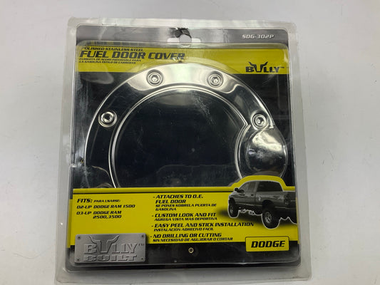 Bully SDG302P Stainless Fuel Filler Door Cover For 2002-2008 Ram Truck, Stick-on