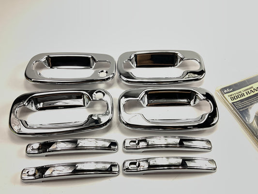 Bully SDK-106A Chrome Exterior Door Handle Cover Kit, W/O Passenger Key Hole