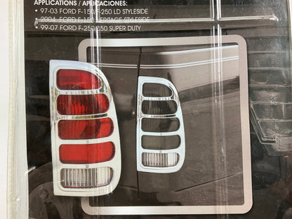 Bully SDL202P TRIPLE CHROME POLISHED PLATED Taillight Lamp Bezel Covers