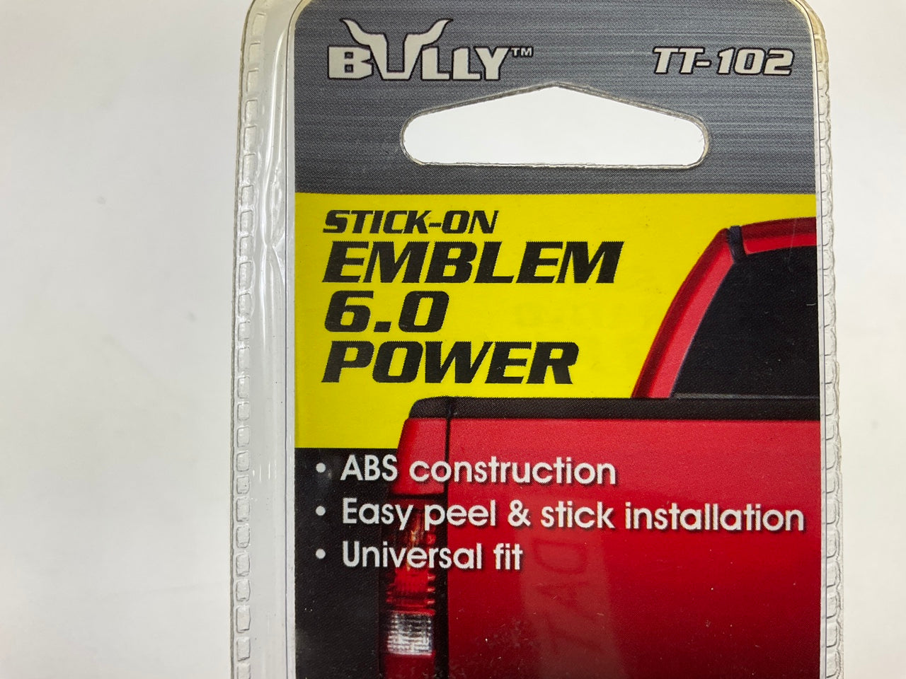 Bully TT-102 UNIVERSAL Stick-On Decal ''6.0 Power'' Emblem