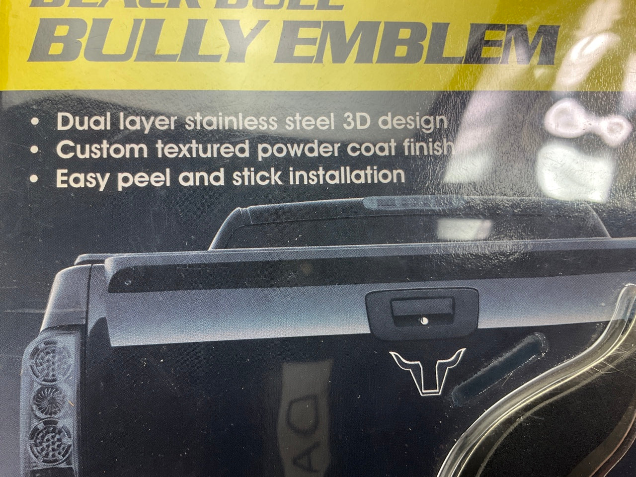 Bully TT-110 Textured Black Powder Coat Bull 3-D Design Emblem