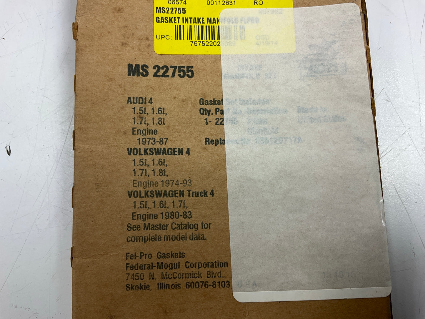 Fel-Pro MS22755 & MS94063 Intake & Exhaust Manifold Gasket Set For VW Volkswagen