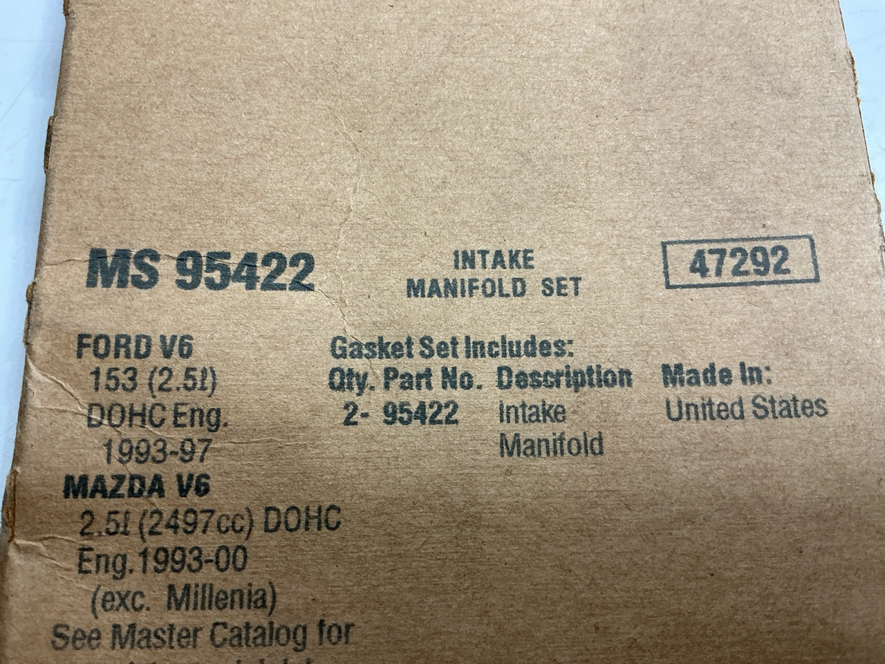 1993-2002 Mazda 626 2.5L V6 Engine Intake & Exhaust Manifold Gasket Set  Fel-pro