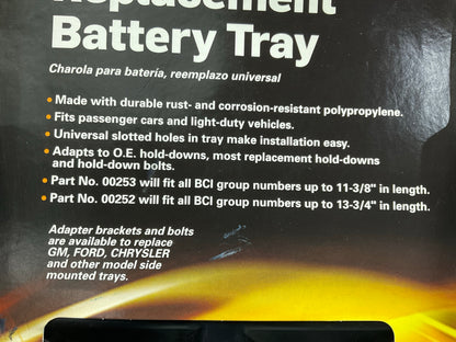Replacement Battery Tray For Group 27/31 Size With 8'' X 1/4'' Hold Down J-Bolt