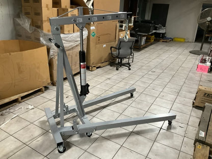 TEQ 2 Ton Foldable Engine Hoist, 4,000 Lbs Max Capacity