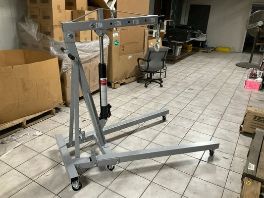 TEQ 2 Ton Foldable Engine Hoist, 4,000 Lbs Max Capacity