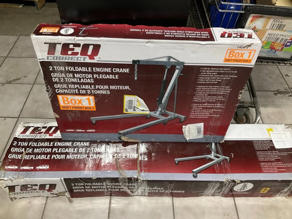 TEQ 2 Ton Foldable Engine Hoist, 4,000 Lbs Max Capacity