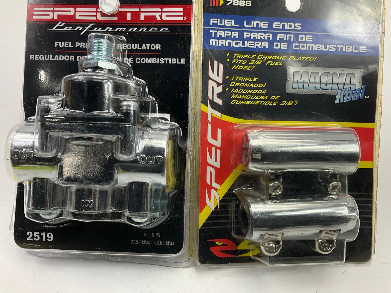 Spectre 5-9 PSI 3/8'' Fuel Pressure Regulator + 10 Feet 3/8'' Hose + Hose Clamps