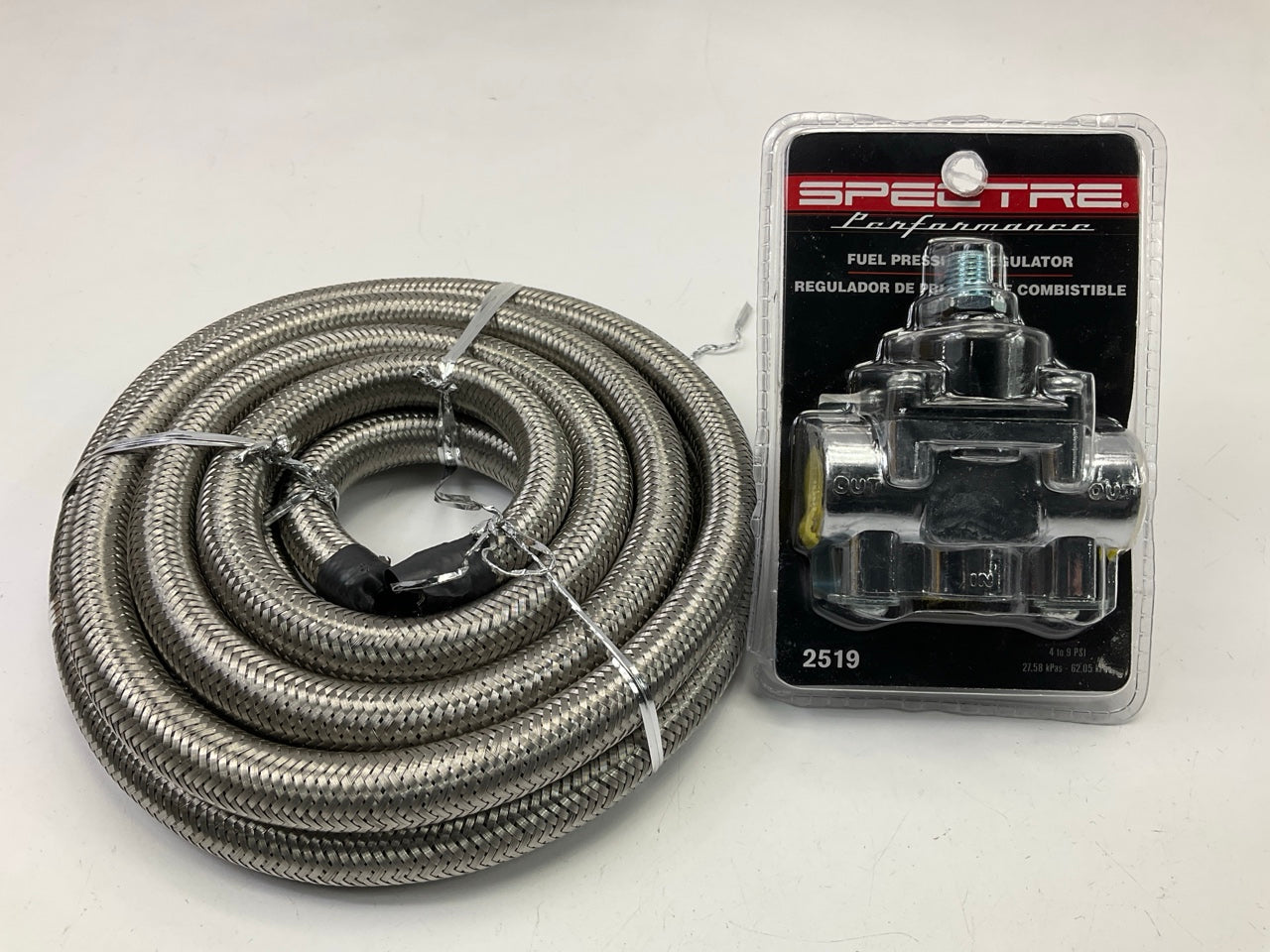 Spectre 3/8'' Fuel Pressure Regulator Kit: Includes 10 Feet Of Braided ...