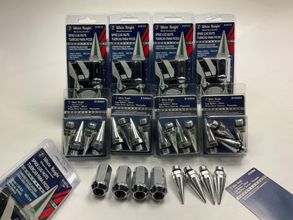 White Knight Chrome Lug Nuts 12MM -1.50 R. H. HEX: 3/4 Hex & Spikes - Set Of 20