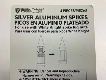 White Knight Chrome Lug Nuts 12MM -1.50 R. H. HEX: 3/4 Hex & Spikes - Set Of 20