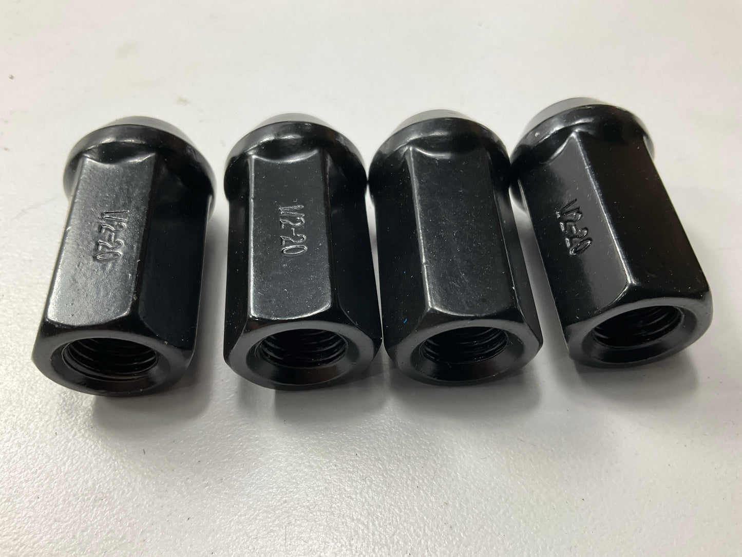 (20) White Knight 619144 Wheel Lug Nuts 1/2''-20 RH + Spike End Caps (Included)