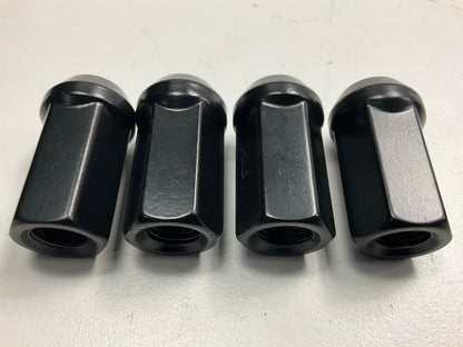 White Knight Black Lug Nuts 14MMX1.50 RH Thread, 3/4'' Hex & Spikes - Set Of 20