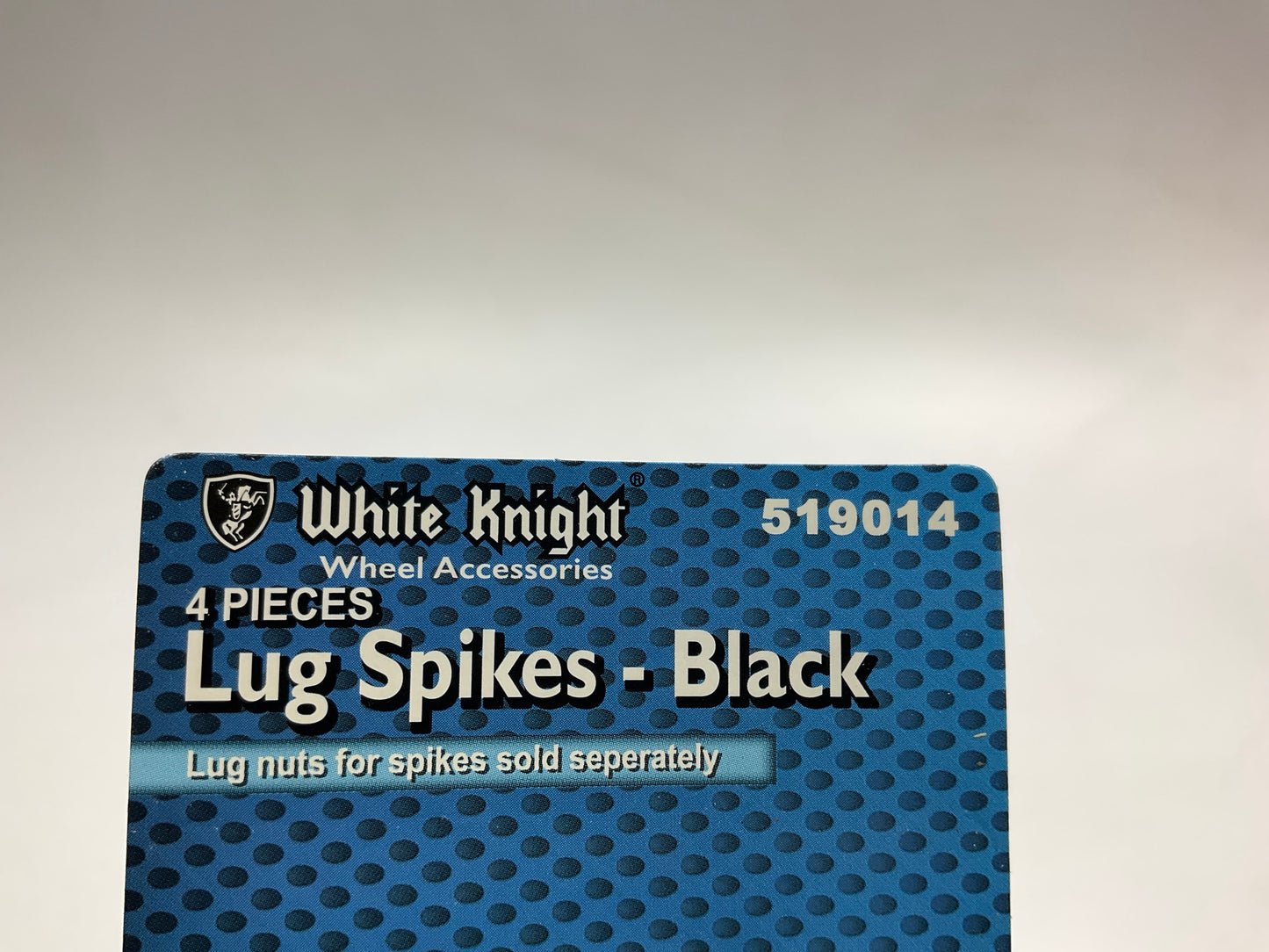 White Knight Black Lug Nuts 14MMX1.50 RH Thread, 3/4'' Hex & Spikes - Set Of 20