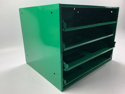 Auveco 2-96 Metal Drawer Cabinet + (4) Large Empty Parts Drawers, 15'' Tall Stand