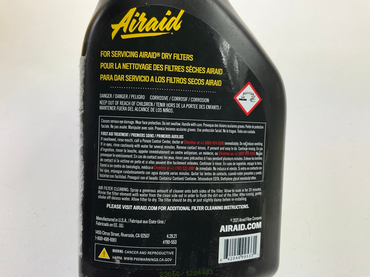 Airaid Performance Cold Air Intake 6'' Inlet, 8''H DRY Air Filter + Cleaning Spray