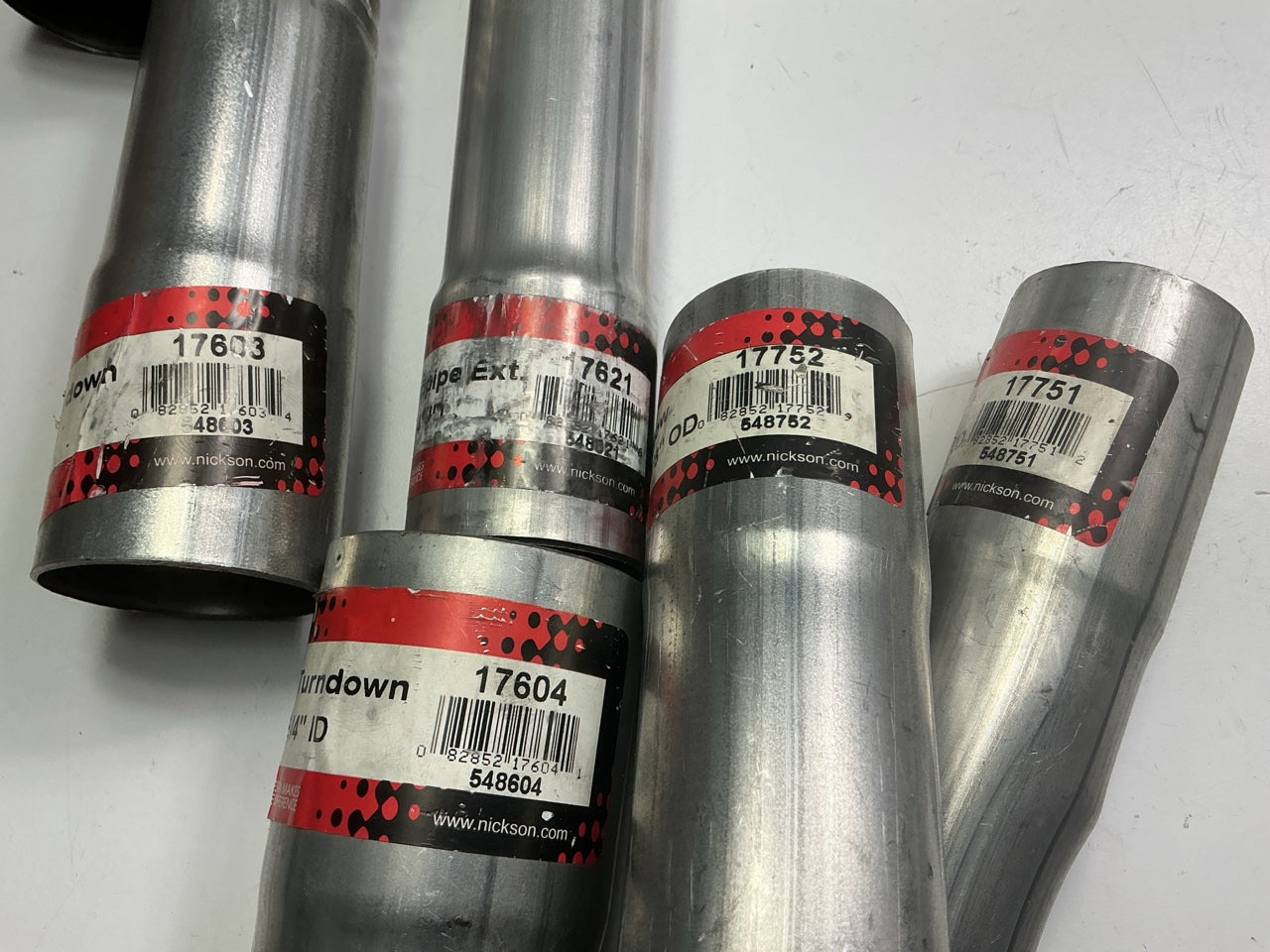 110 Piece Exhaust Component Lot: Common Adapters, Exhaust Pipe Elbows & Clamps
