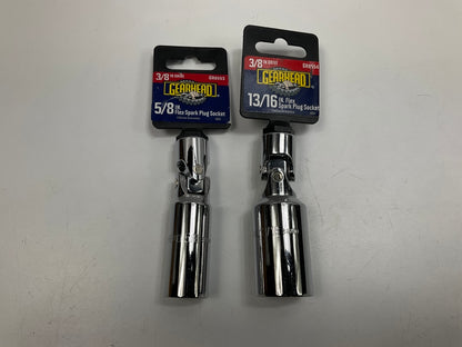 Gearhead GH8553 & GH8554 3/8'' Drive Flex Spark Plug Socket, 5/8'' & 13/16''