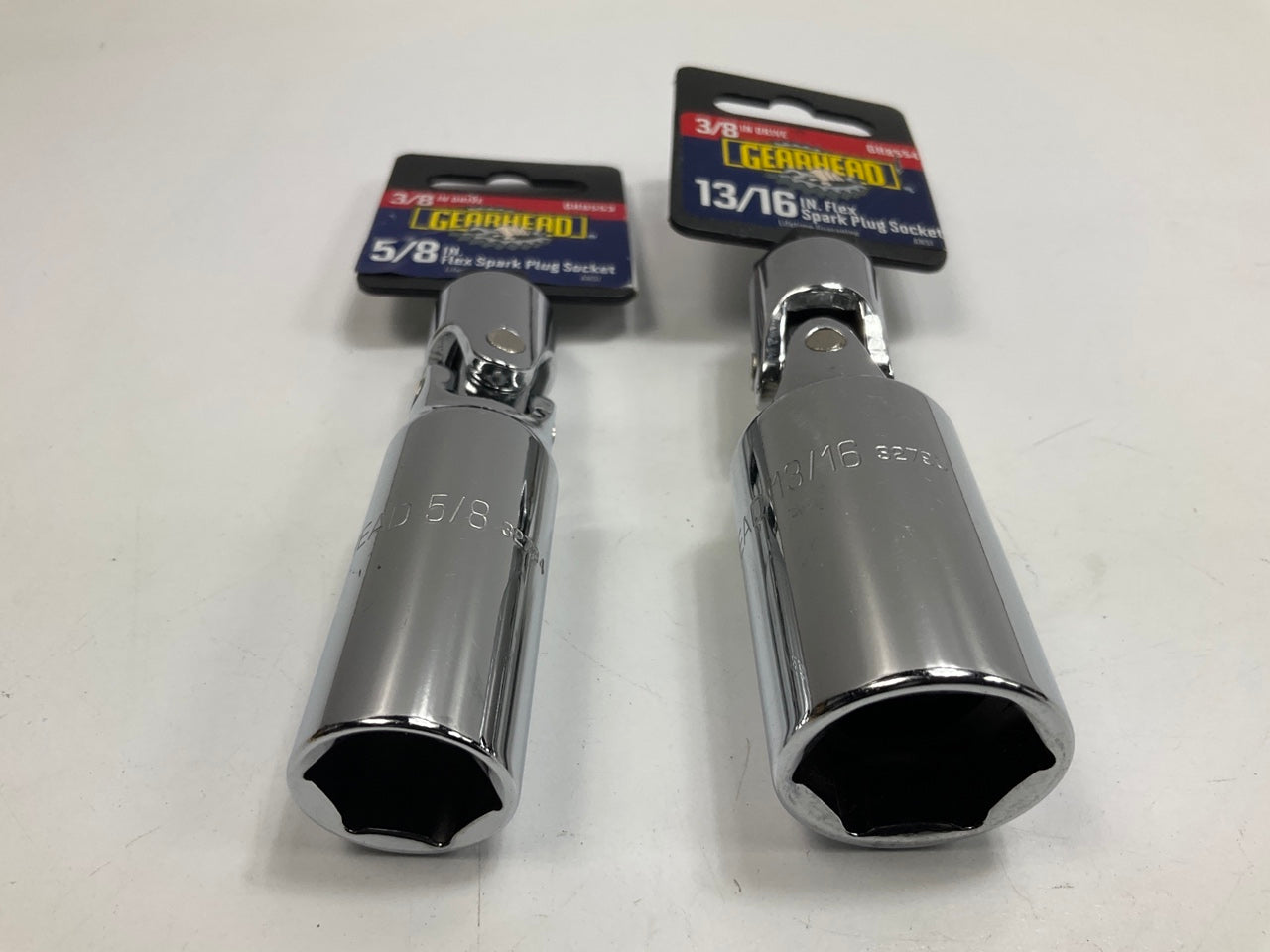 Gearhead GH8553 & GH8554 3/8'' Drive Flex Spark Plug Socket, 5/8'' & 13/16''