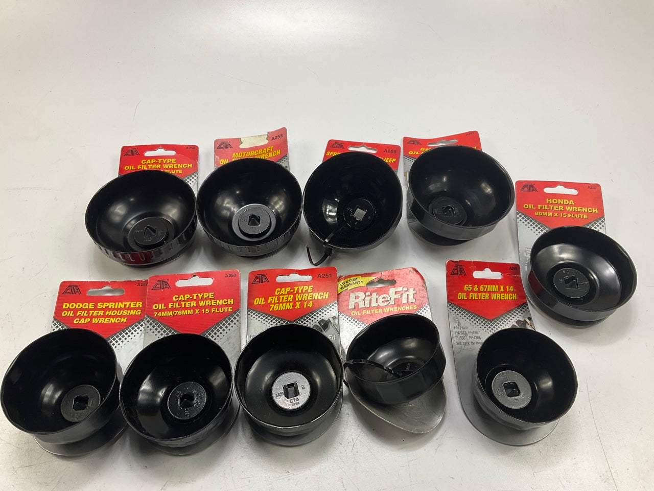 CTA 10-piece Oil Filter Socket Wrench Bundle 65mm-86mm, 10 Common Sizes