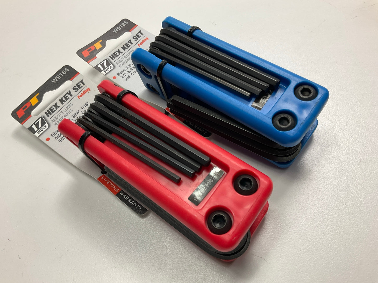 Performance Tool W9184-W9185 17-Piece Metric & SAE Folding Hex Keys