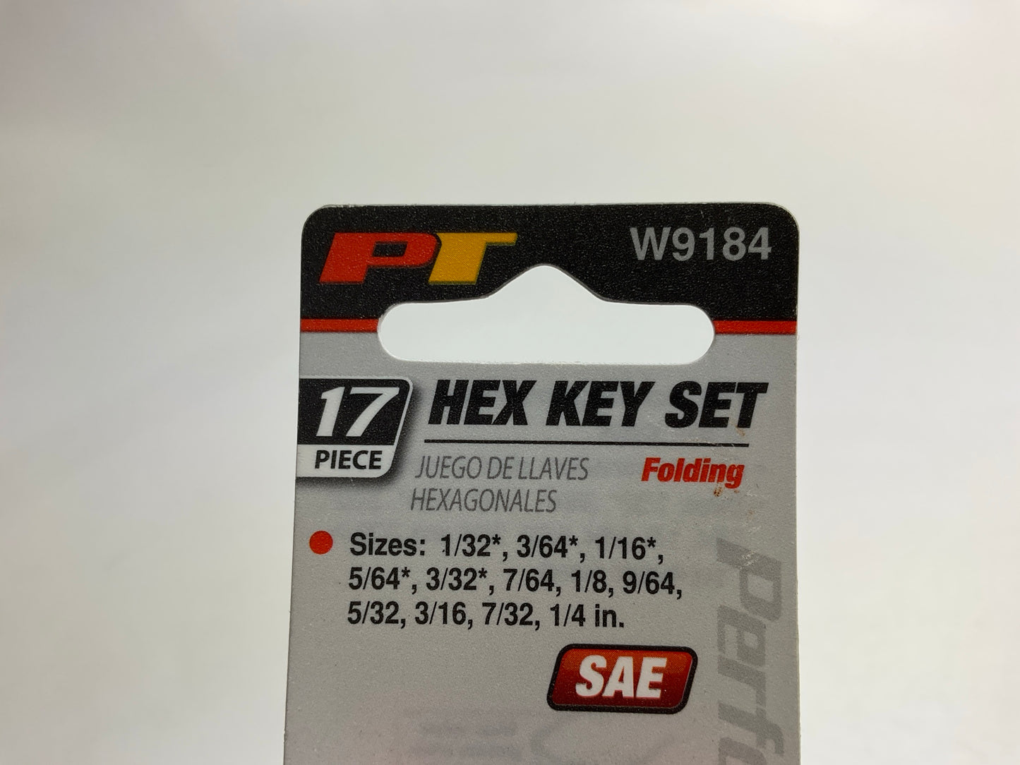 Performance Tool W9184-W9185 17-Piece Metric & SAE Folding Hex Keys