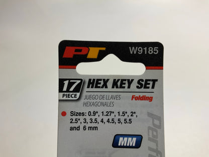 Performance Tool W9184-W9185 17-Piece Metric & SAE Folding Hex Keys